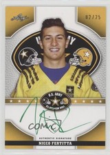 2015 Leaf US Army All-American Bowl Tour Green Ink 2/25 Nicco Fertitta Auto 2u6