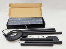 Windchime Black Metal and Wood FSVGYY Brand in Box Six Tubes