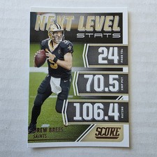 2021 Score Next Level Stats Gold Drew Brees #NL7