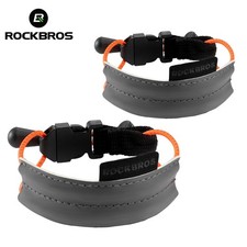 ROCKBROS 2PCS Bike Pant Straps Cycling Ankle Reflective Bands Adjustable Elastic