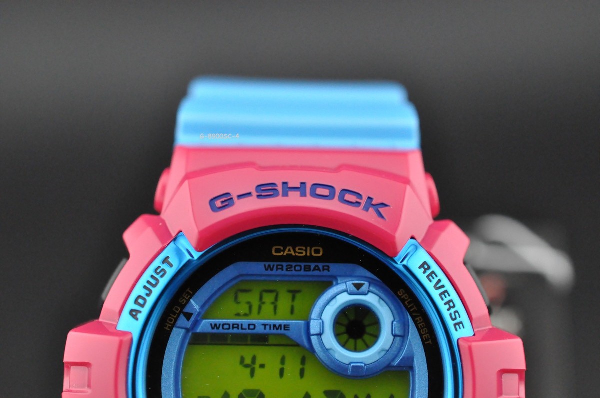 時計 G-SHOCK CASIO DW-8900SC-4JF Rare Casio G-SHOCK G-8900SC-4 Classic Series Men Pink Blue Digital