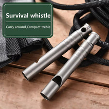 Titanium Emergency Survival Whsitle 120dB Pea-Free Ultralight Outdoor Safety