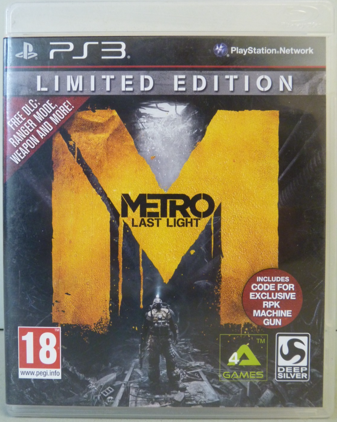Metro Last Light - Limited Edition (Playstation PS3) with Manual
