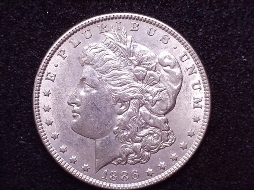 1886 P Morgan Silver $ VAM 29 Dbl'd Ear Uncirculated & Problem free, See Photos