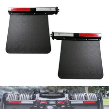 2 Black Spring Loaded Mud Flap Hanger 24x30 2.5 Bolt Spacing HD Poly