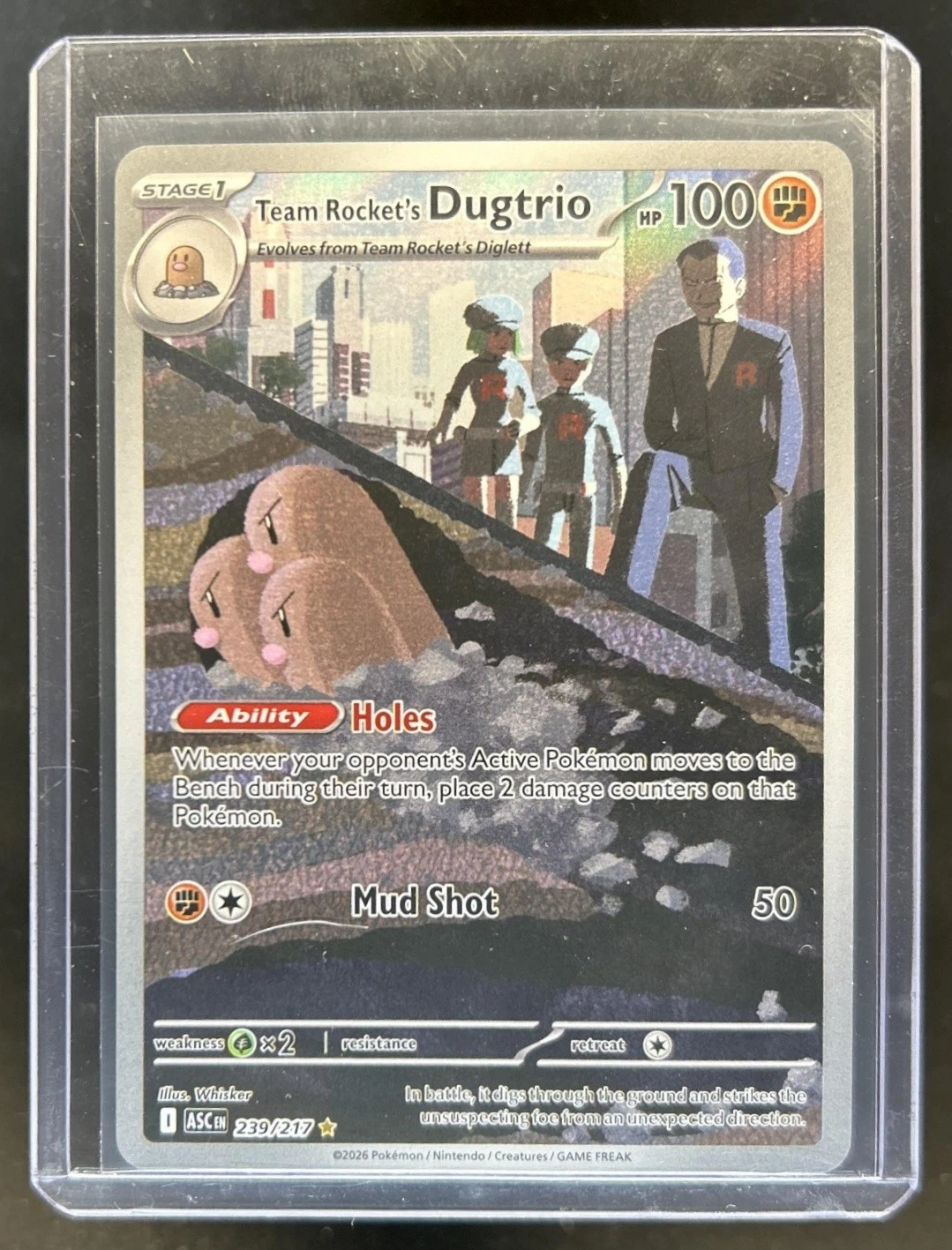 2026 Pokemon Ascended Heroes Team Rocket's Dugtrio Illustration Rare #239/217