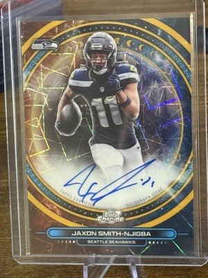 2025 Topps Cosmic Chrome Jaxon Smith-Njigba Gold Interstellar Auto /50 #EQA-JSN