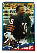 1988 TOPPS   /  NEAL ANDERSON ROOKIE CARD. rookie card picture