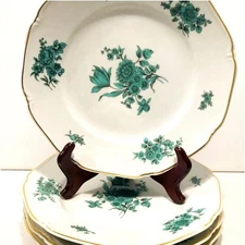 Antique Thomas Rosenthal Germany Dinner Plates Set of 5 Gold Edge 10”