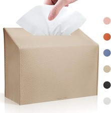 Tissue Box Cover Holder Compatible with Kleenex Disposable Paper Hand Towels, Le