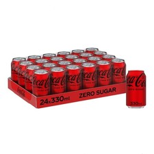 Image of Coca Cola Zero Sugar 24 x 330ml Cans 330 ml (Pack of 24) UK Party Pack Extra Val