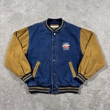 Vintage Port Authority USPS Celebrate The Century Denim Varsity Jacket Mens M