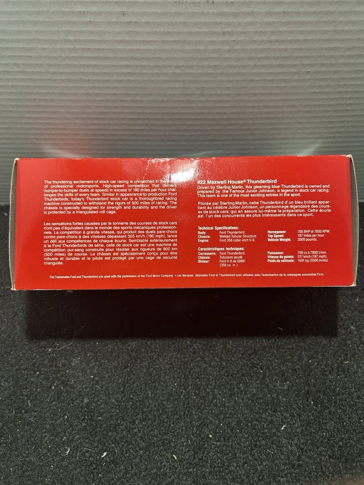 NASCAR Revell 1991 Sterling Marlin #22 Maxwell House coche fundido a presión escala 1/24 Foto 4 de 4