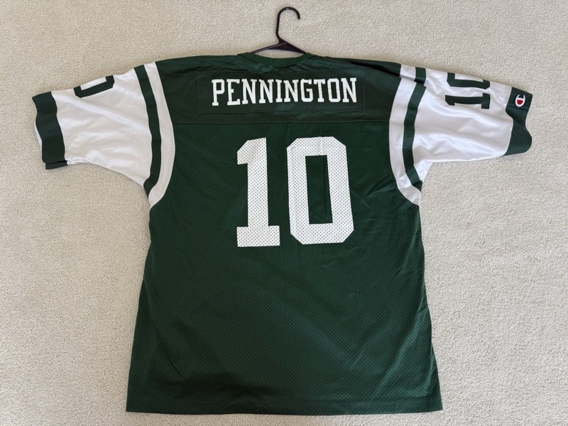 Champion Mens NFL New York Jets Chad Pennington Jersey #10 Size 44