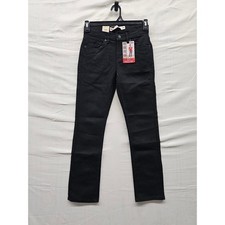 Levi's Boys 511 Slim Jeans Black Cotton Blend Stretch Size 14