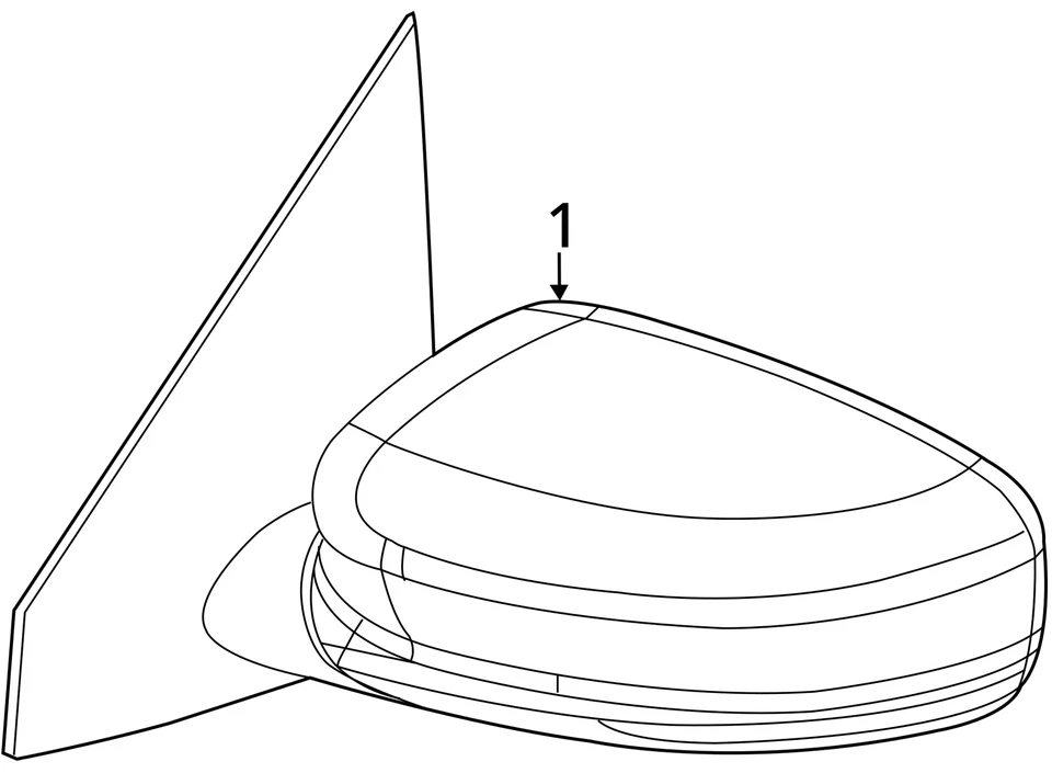 Se adapta a Dodge Dart 2015 retrovisor exterior 5sp11tzzaa - nuevo OEM Foto 4 de 4