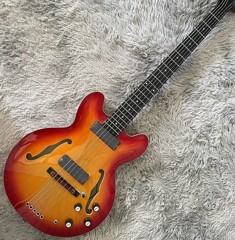 Бас-гитара Semi Hollow Body 335 1952 EB2 BASS Cherry Burst 5-струнные звукосниматели H - Изображение 3 из 4