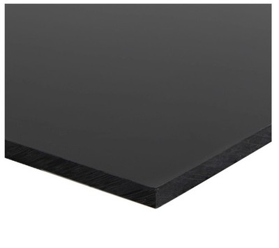 Black Board HDPE Polyethylene Plastic Sheet 1/4'' x 48'' x 48''  Textured
