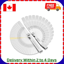 2Pcs Stainless Steel Feeler Gauge Set,32 Straight Blades Feeler Gauge&16 Pieces