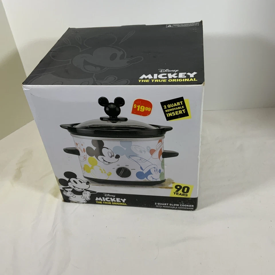 Disney Mickey Mouse 2 Quart Slow Cooker NIB Pastel Mickeys. 90th Anniversary - Image 3 of 4