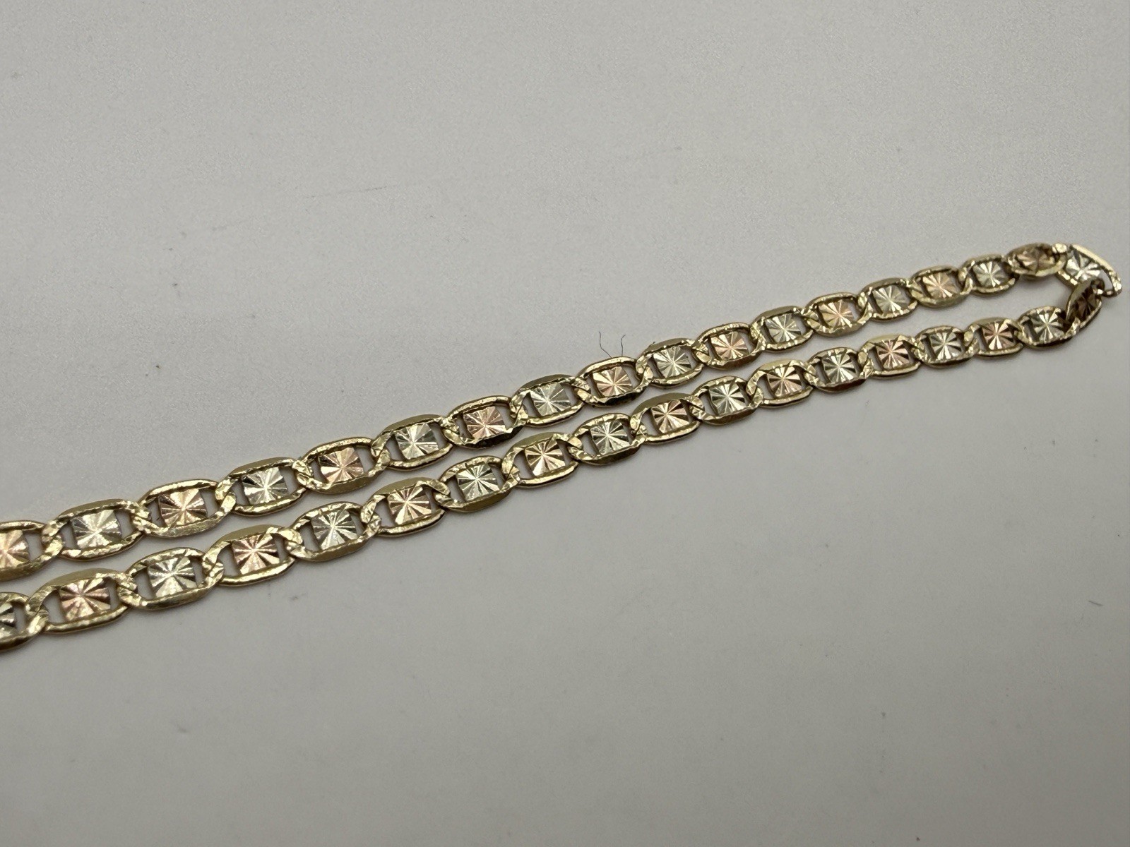 10k Yellow Gold Bracelet Diamond Cut  Bracelet 1.9mm 8 Inch Long thumbnail 10