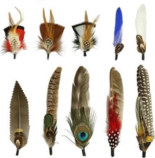 10Pcs Hat Feathers, Natural Feathers Peacock Feathers for Hats, Colorful Feather