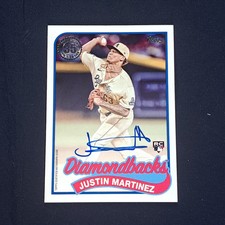 2024 Topps 1989 Justin Martinez Signed Rookie Auto Card #89BA-JMAZ Diamondbacks