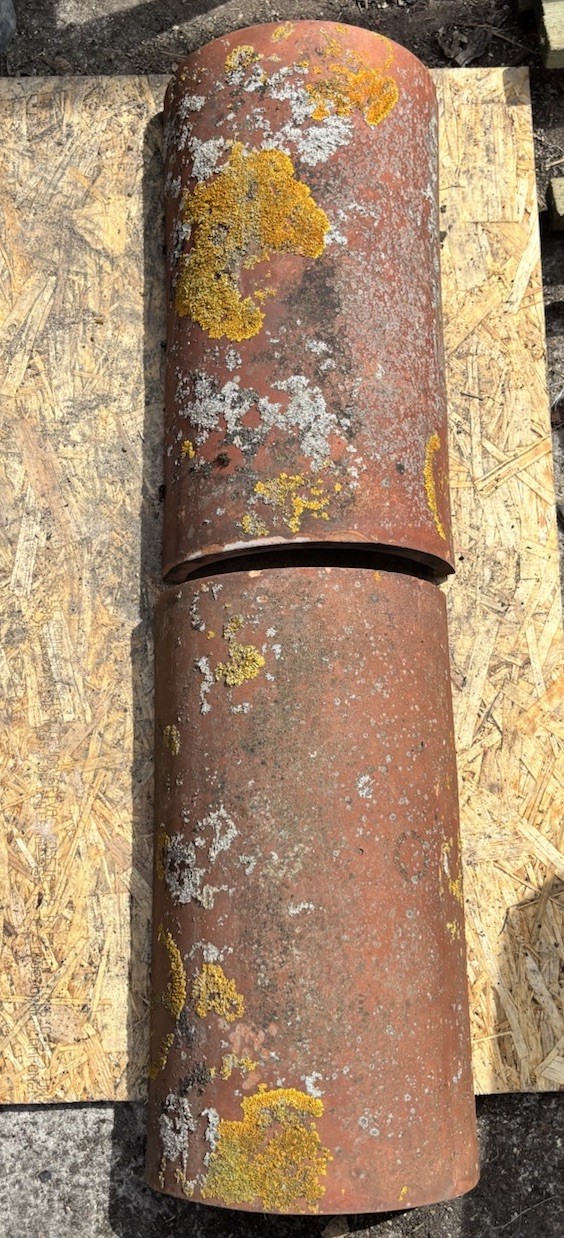 Half Round Clay/terracotta Ridge Tiles £5 Each. Collection Only