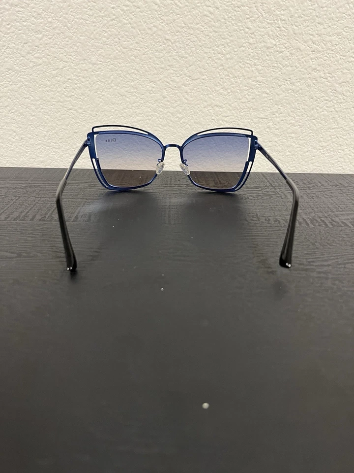 NEW Dior Blue and Gold Sunglasses Christian Dior Made In Italy - Image 3 of 4