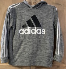 Adidas Fleece Pullover Hoodie Sweatshirt Boys L/G 14-16