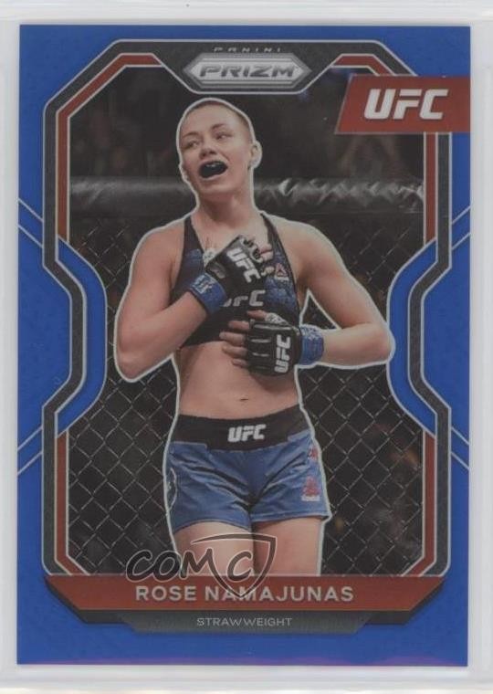 2021 Panini Prizm UFC Blue Prizm /199 Rose Namajunas #31 nd3