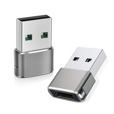 USB to USB C Adapter, 2Pack USB-C Female to USB Male Charger Converter for iP...