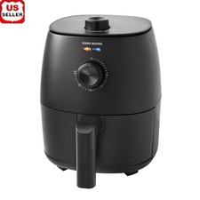 1150W Compact Air Fryer Nonstick Basket Dishwasher Safe Auto Shutoff Timer 2.2QT