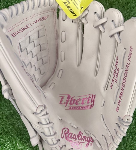 Women's Rawlings Liberty Advanced 12" Fast pitch Softball Glove NWT White Pink - Picture 5 of 7