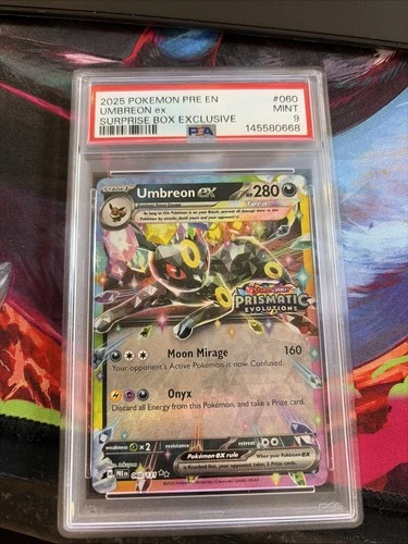 UMBREON EX #060 PSA 9 • 2025 POKEMON PRE EN-PRISMATIC EVOLUTIONS