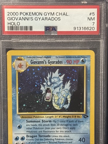 Giovanni's Gyarados (Unlimited) graded PSA 7 for sale on eBay