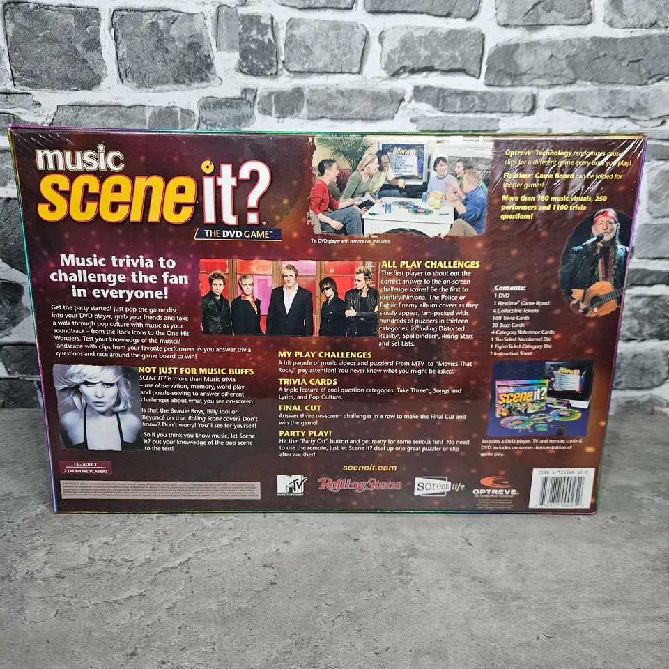 Scene It? Music DVD Trivia Board Game by Mattel 2006 NEW -Sealed! Family Game - Image 2 of 4