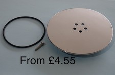 Replacement 115mm Chrome Cap/cover for High Flow, Shower waste/drain 