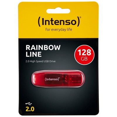kQ Intenso Rainbow Line USB Stick 128 GB USB 2.0 rot