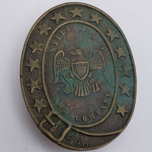 Wells Fargo Brass Belt Buckle