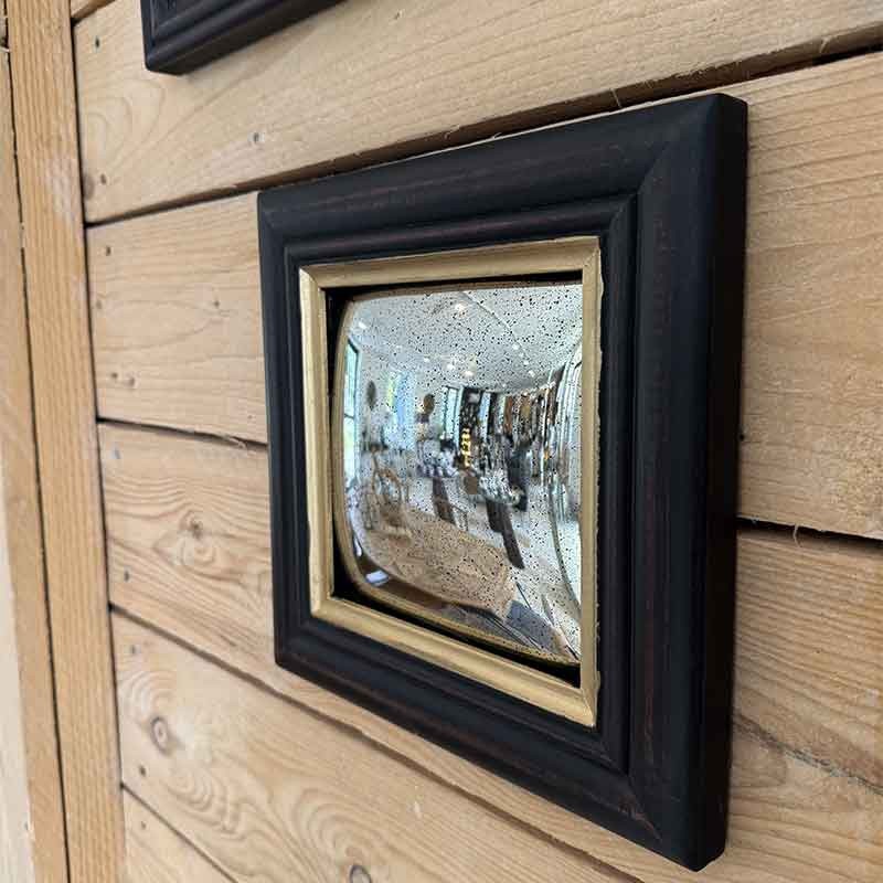 Miroir convexe carré 30x30cm duo design idéal pour sublimer l'entrée de votre appartement