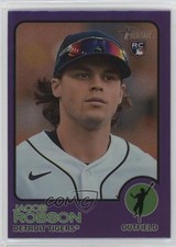 2022 Heritage High Number Hot Box Chrome Purple Refractor Jacob Robson #588 11vc