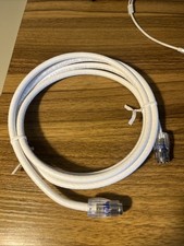 2x White RG-6 Tri-Shield Coax Connection with Torque Sleeve 6ft Jumper Cable