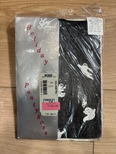Vintage Halloween Spooky Ghost Pattern Tights Pantyhose Leg Lines 100 Nylon