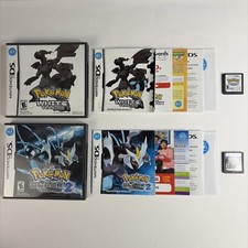 Pokemon Black 2  White Version Authentic Complete In Box Nintendo DS Bundle Lot