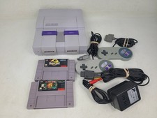 Nintendo SNES Home Console Bundle With Games TESTED