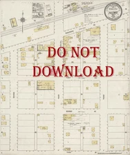 1920 Very Detailed COPY City Map Ingomar  Montana Perfect for research