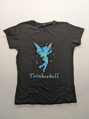 Roly Damen T-Shirt Trinkerbell JGA Tinkerbell Spruch Fee Größe L schwarz