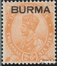 Briefmarken Birma (Myanmar) 1937 Mi 6 mit Falz K&ouml;nig Georg V.