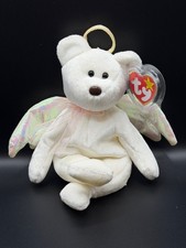 Ty Beanie Babies "Halo" the Angel Bear w/ iridescent halo  wings, mint, 1998